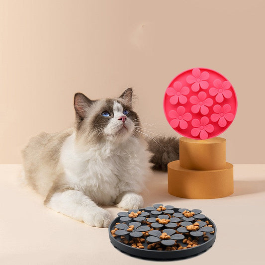 KFX-8125501 Slow Feeding Pet Food Suction Cup Dish for Cats and Dogs - Silicone Licking Sniff Pad