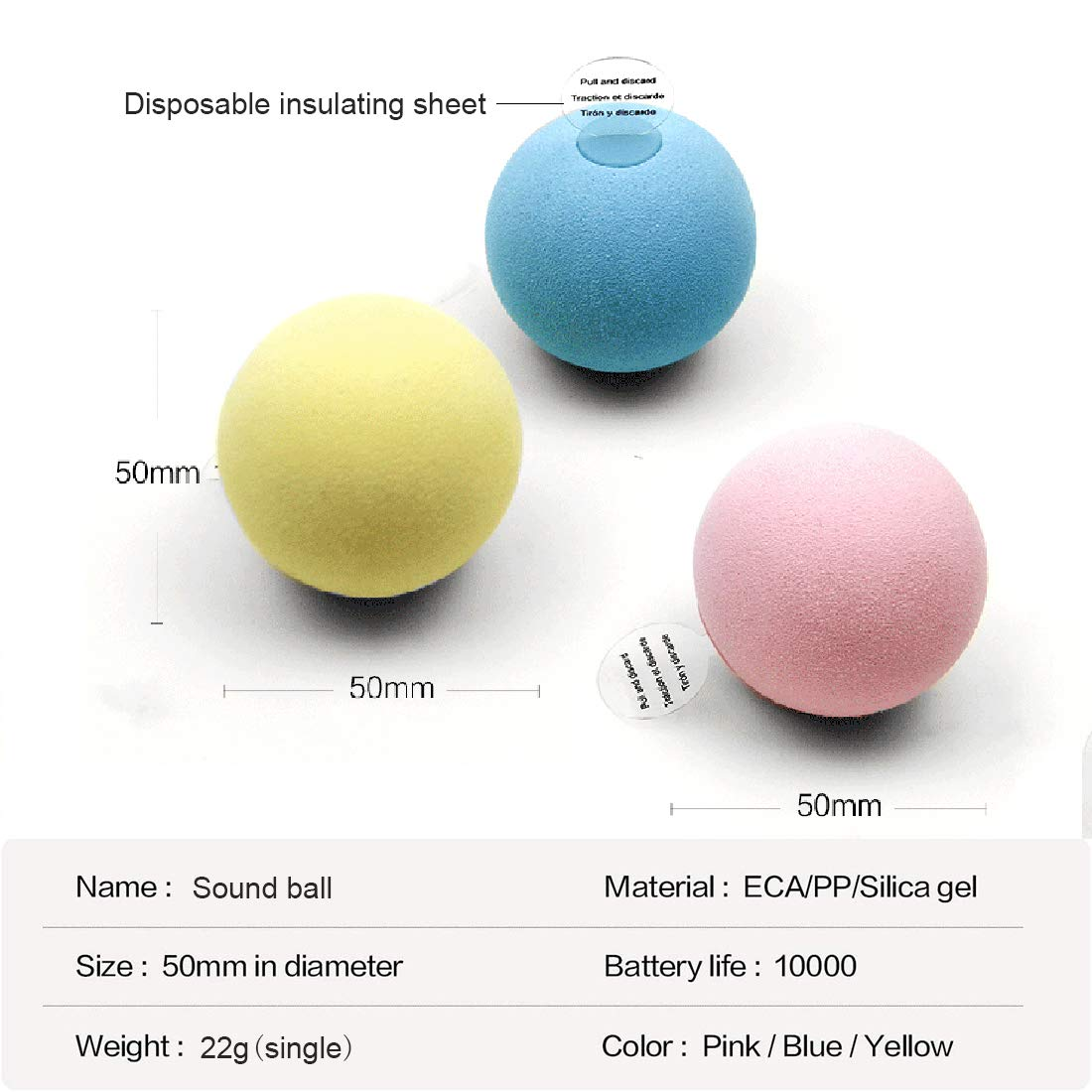 KFX-8126525 Mint and Sound Interactive Cat Toy Balls with Catnip Option