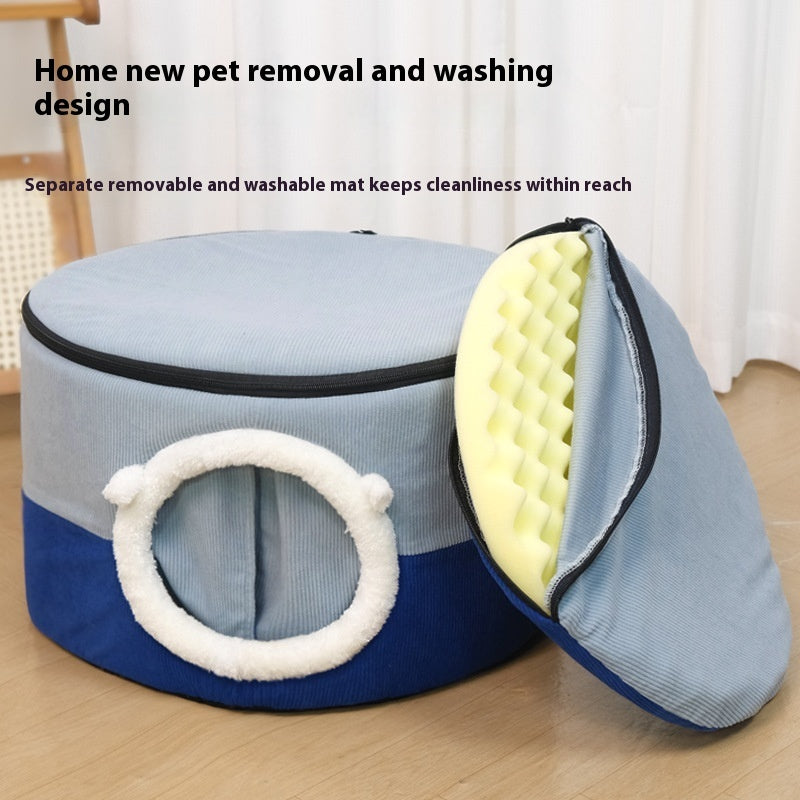 KFX-8131133 Cozy Closed Cat Nest for Winter - Available in Various Sizes