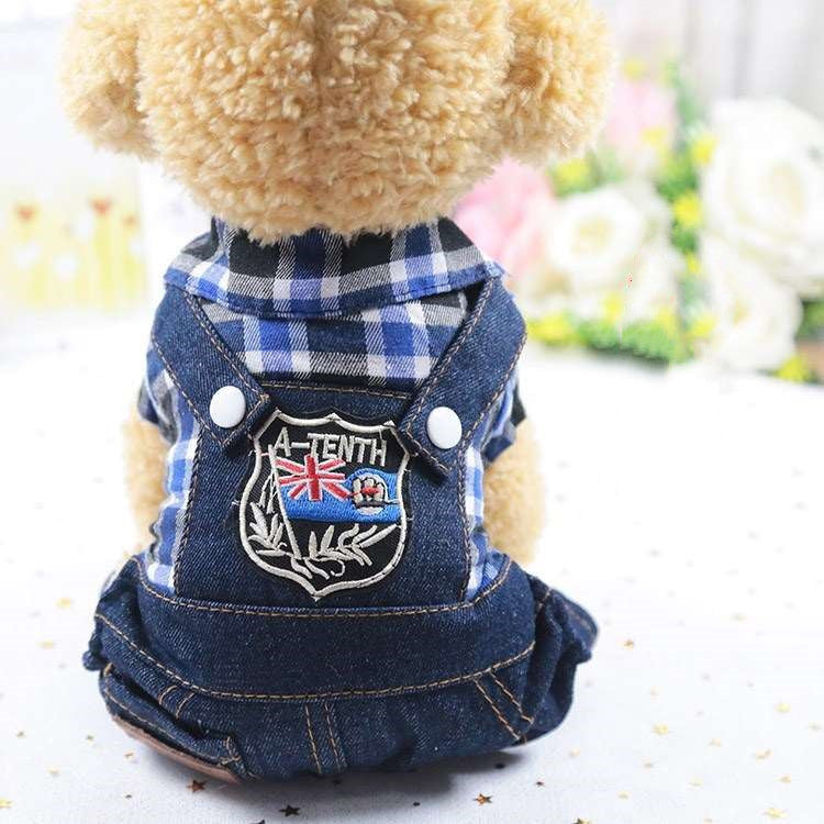 KFX-8131645 Casual Denim Four-Legged Clothing for Pets