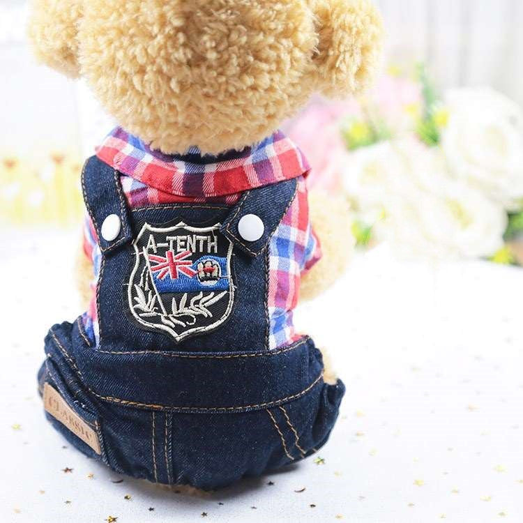 KFX-8131645 Casual Denim Four-Legged Clothing for Pets
