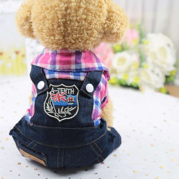 KFX-8131645 Casual Denim Four-Legged Clothing for Pets