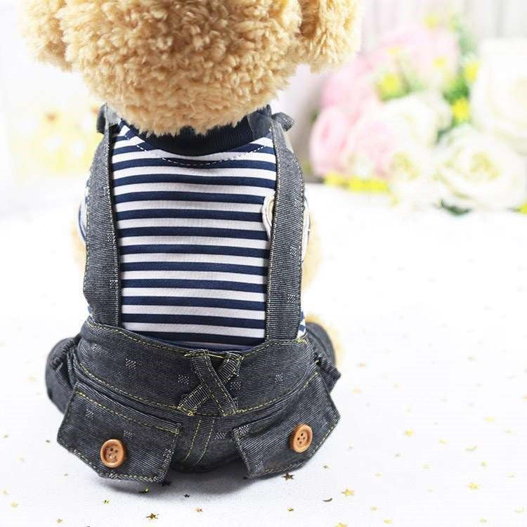 KFX-8131645 Casual Denim Four-Legged Clothing for Pets