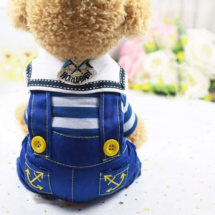 KFX-8131645 Casual Denim Four-Legged Clothing for Pets