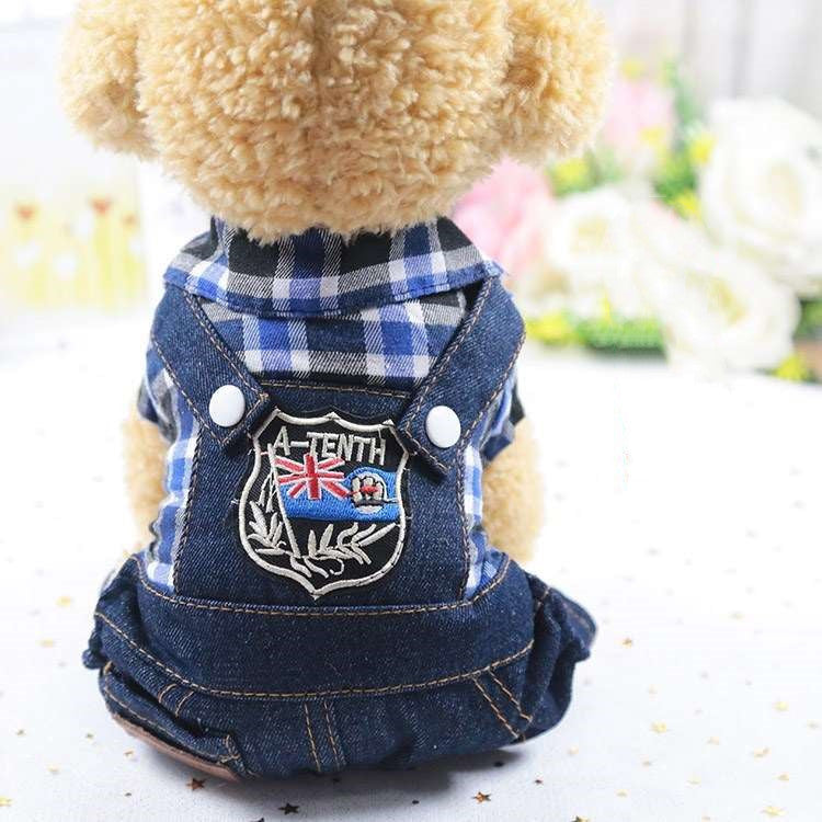 KFX-8131645 Casual Denim Four-Legged Clothing for Pets