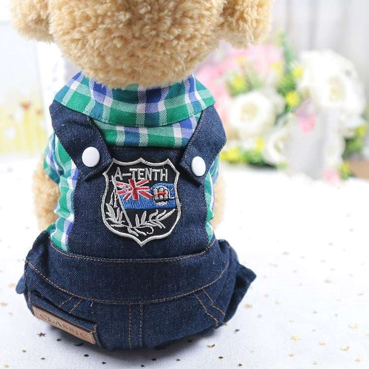 KFX-8131645 Casual Denim Four-Legged Clothing for Pets