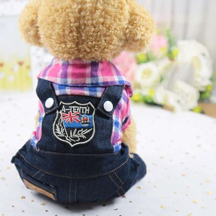 KFX-8131645 Casual Denim Four-Legged Clothing for Pets