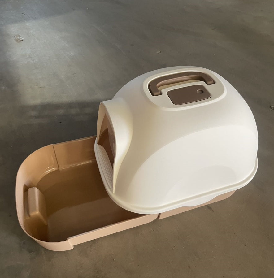 KFX-8132925 Enclosed Cat Litter Box with Easy Access and Odor Control
