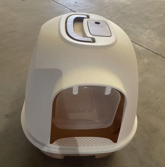 KFX-8132925 Enclosed Cat Litter Box with Easy Access and Odor Control