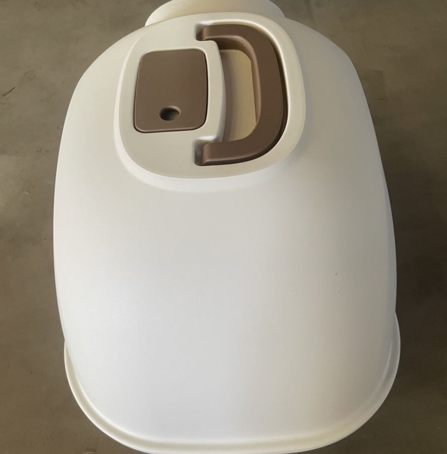 KFX-8132925 Enclosed Cat Litter Box with Easy Access and Odor Control