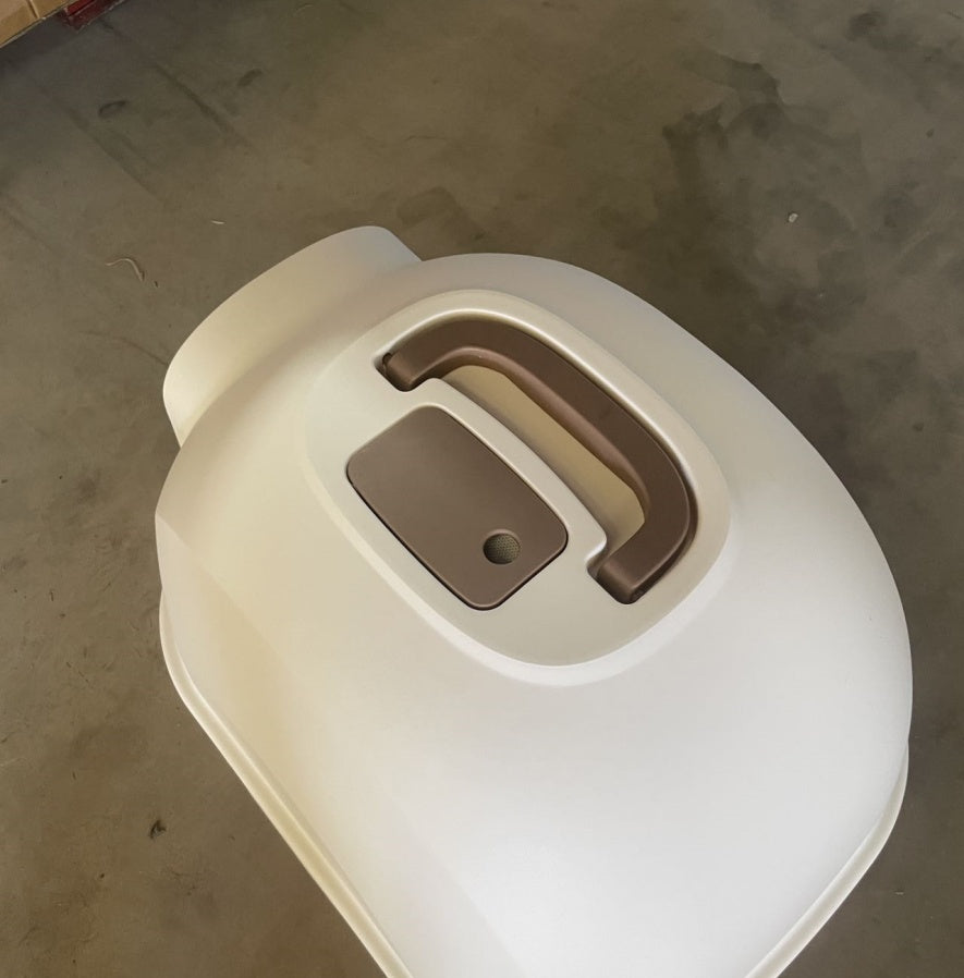 KFX-8132925 Enclosed Cat Litter Box with Easy Access and Odor Control