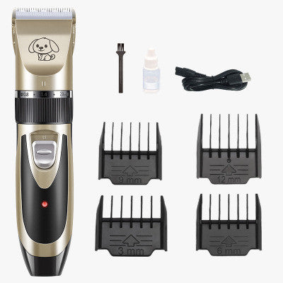 KFX-8133053 Ceramic Titanium Pet Grooming Clipper with Rechargeable Battery and Limit Combs