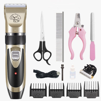 KFX-8133053 Ceramic Titanium Pet Grooming Clipper with Rechargeable Battery and Limit Combs