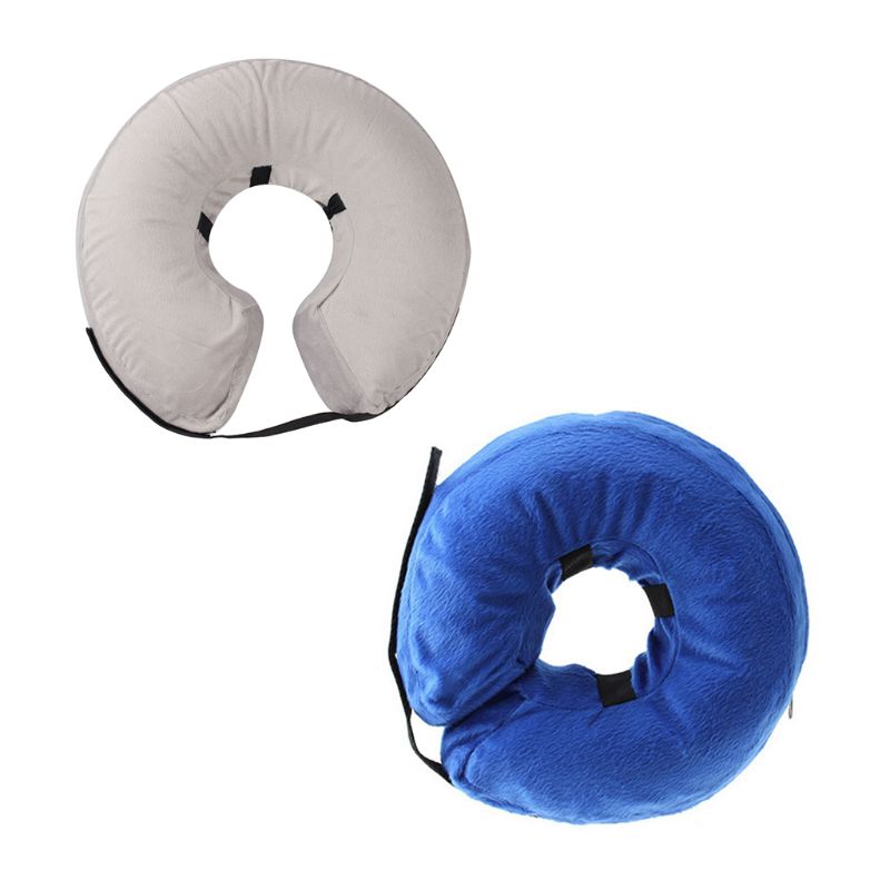KFX-8136893 Inflatable Recovery Collar for Pets - Adjustable Anti-Bite and Anti-Lick PVC Cone