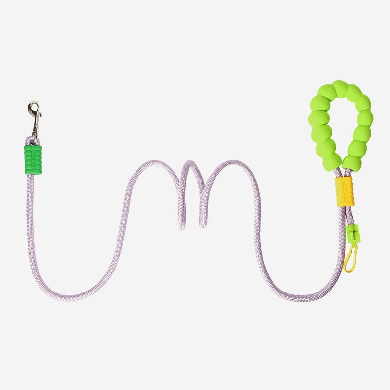 KFX-8137021 Crossbody Dog Leash with Soft Cotton Grip - Available in Blue, Pink, and Purple