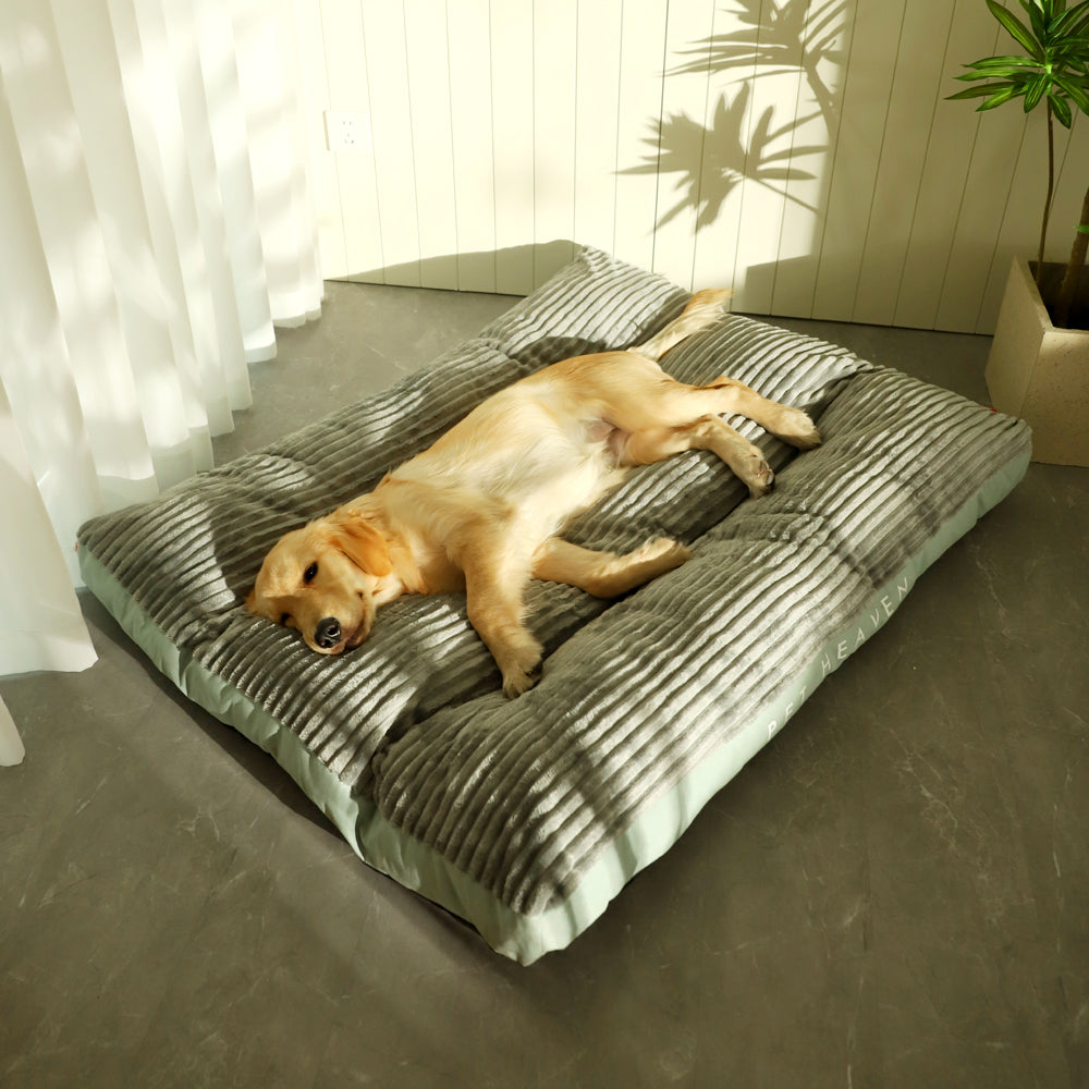 KFX-8137277 Removable and Washable Pet Sleeping Cushion in Silver, Green, and Blue Grey Options