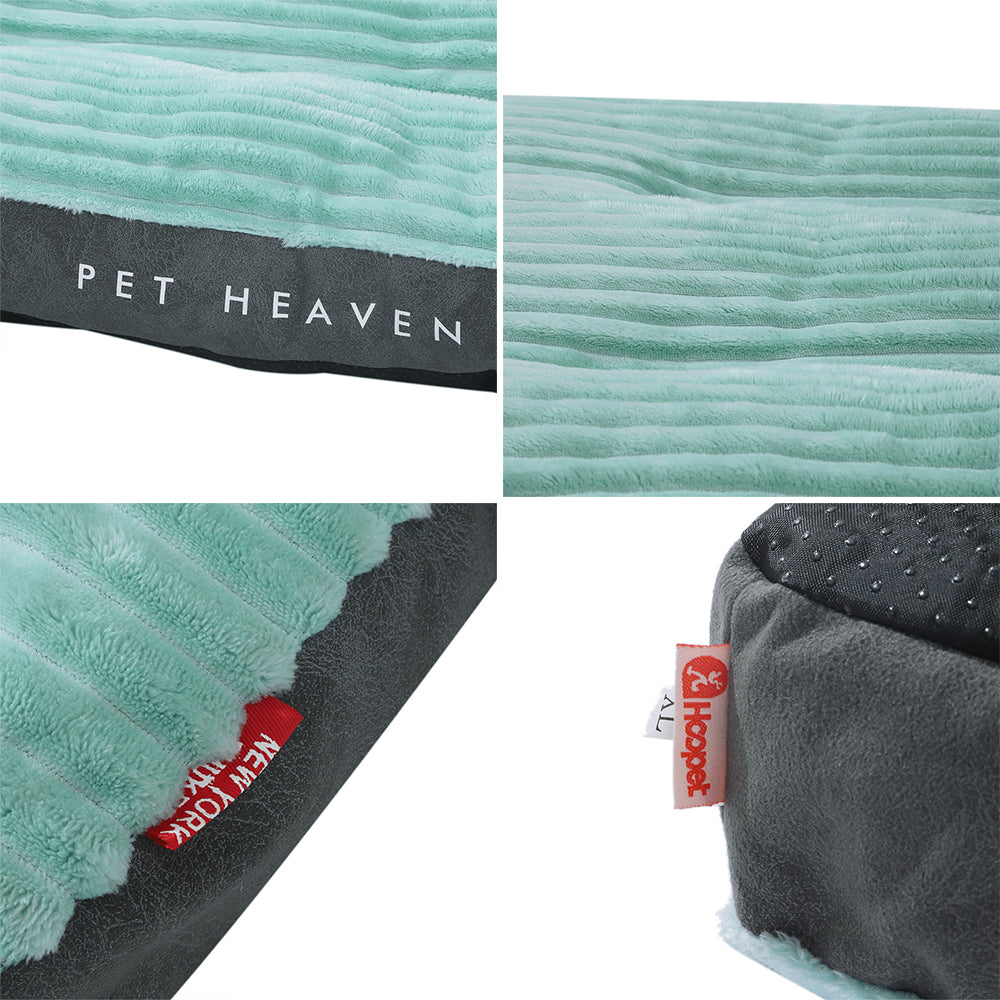 KFX-8137277 Removable and Washable Pet Sleeping Cushion in Silver, Green, and Blue Grey Options