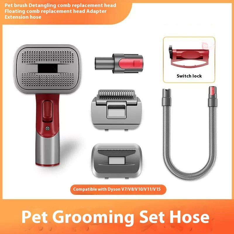 KFX-8138813 Pet Grooming Suction Head Accessories Set for Shaving and Brushing Various Coat Lengths
