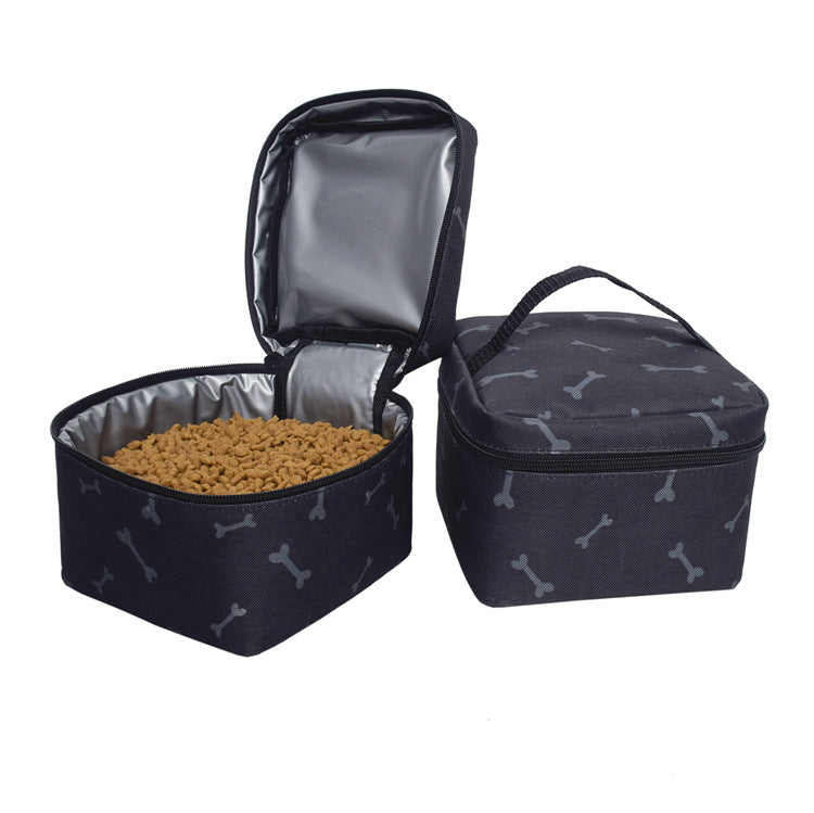 KFX-8139453 Multi-Functional Black Cartoon Pet Travel Bag - Comfortable and Durable Polyester Design