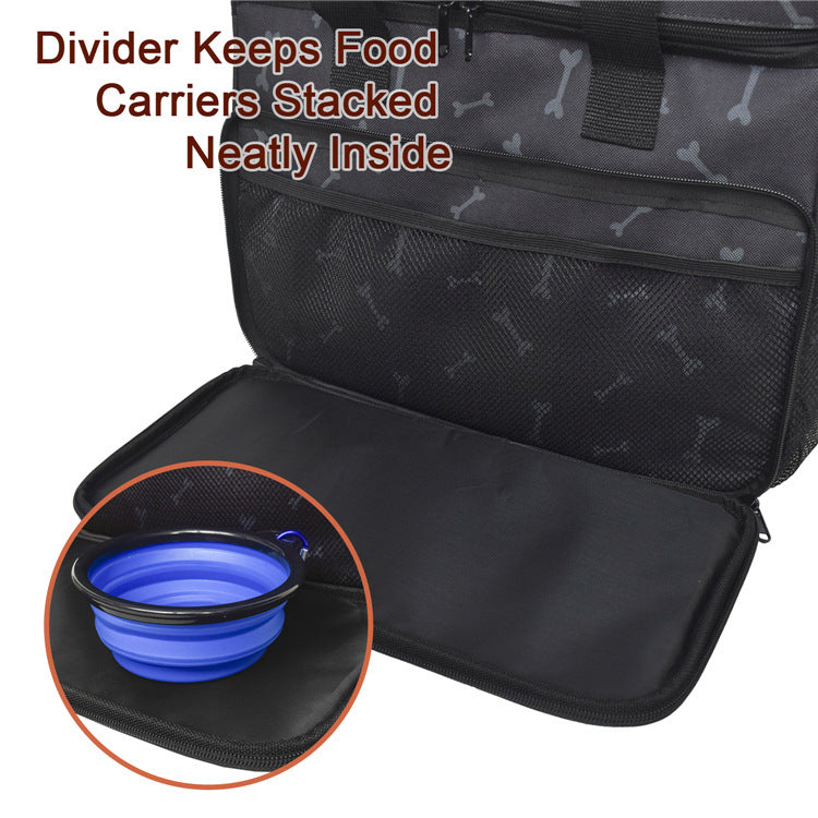 KFX-8139453 Multi-Functional Black Cartoon Pet Travel Bag - Comfortable and Durable Polyester Design