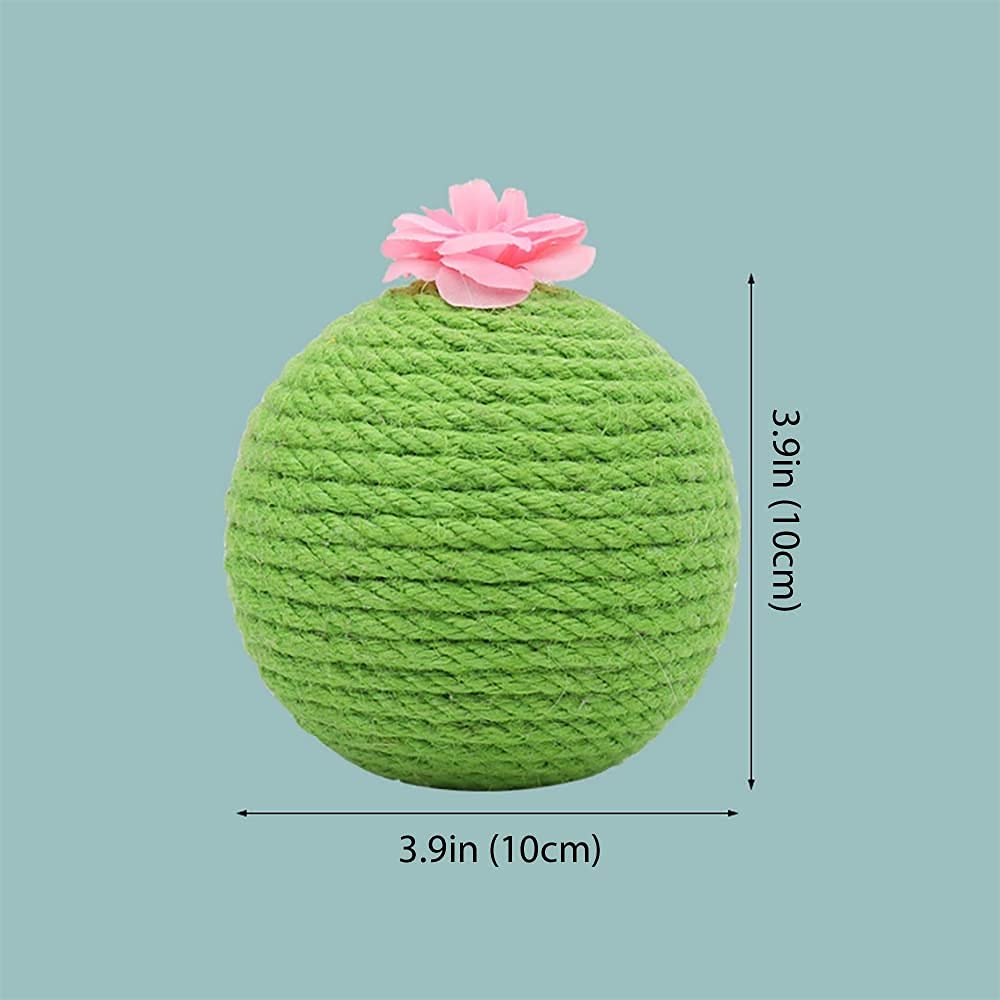 KFX-8140477 Interactive Cat Scratcher Ball with Natural Sisal and Catnip for Indoor Play and Exercise