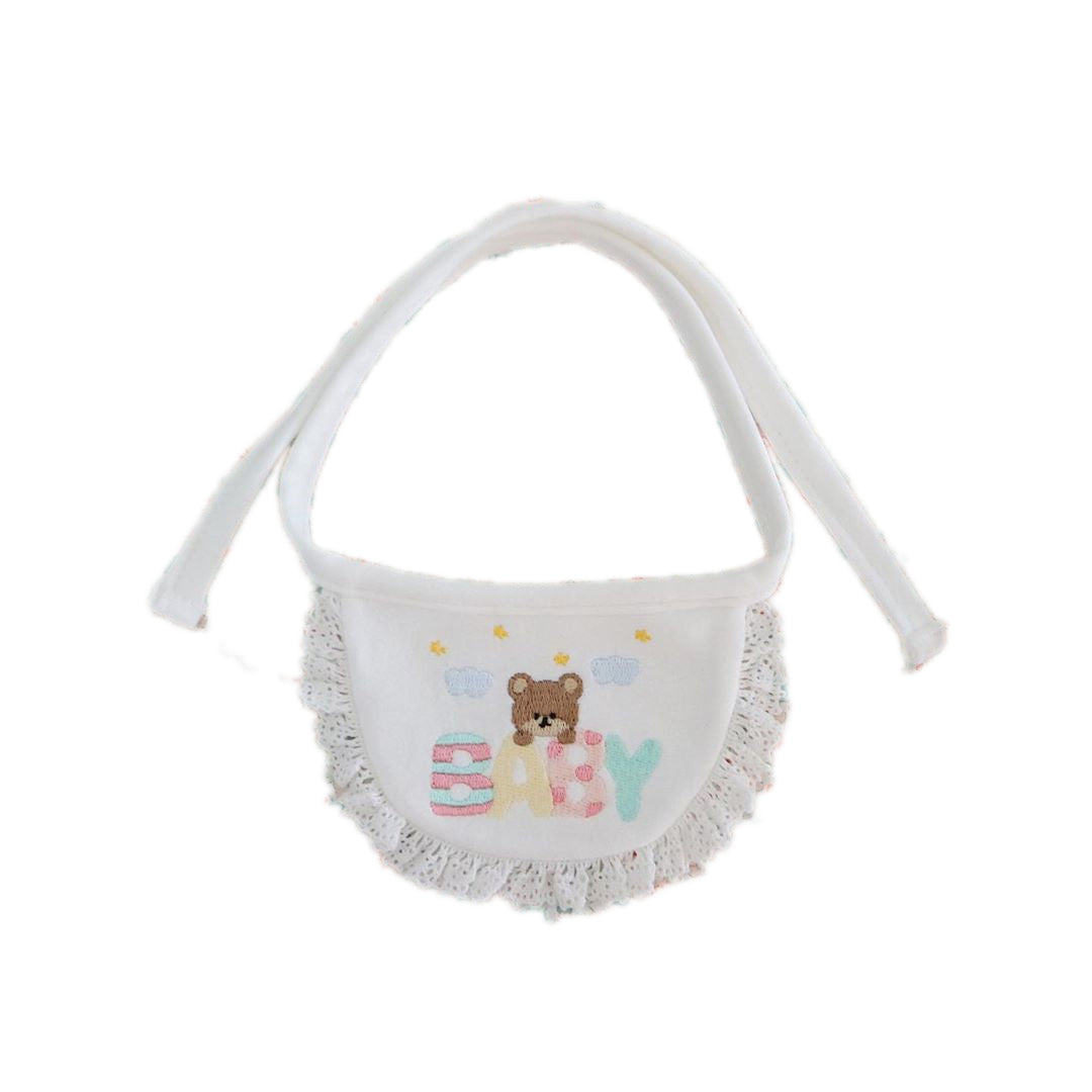 KFX-8140605 Embroidered Cat Saliva Towel - Bear & Birthday Designs, Free Size 75cm