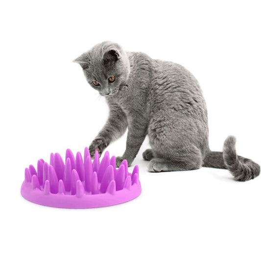 KFX-8143165 Interactive Slow Feeding Bowl for Cats and Small Dogs - Stimulates Mind and Reduces Eating Speed