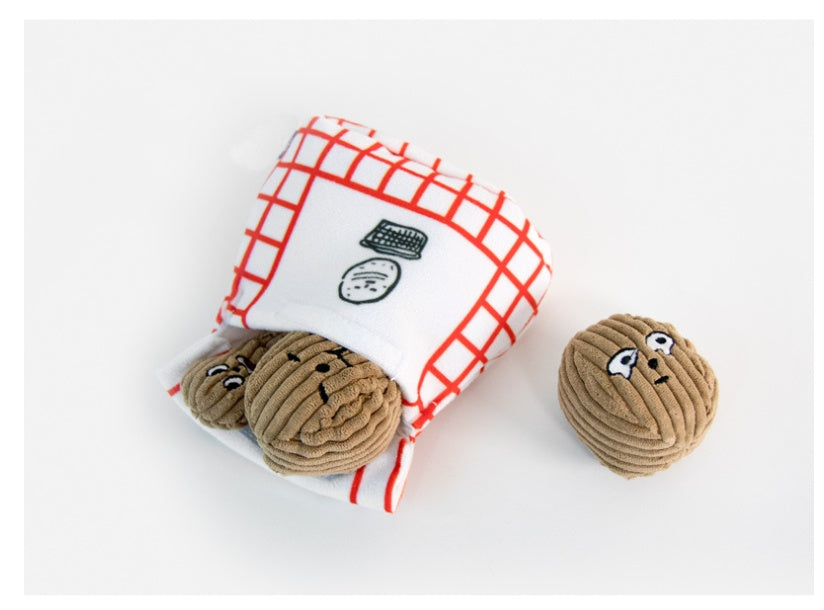 KFX-8143805 Interactive Snuffle Toy with Sounding Elements for Dogs - Includes Peanuts and Walnuts for Sniffing Games