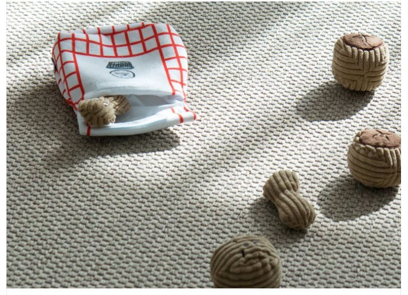 KFX-8143805 Interactive Snuffle Toy with Sounding Elements for Dogs - Includes Peanuts and Walnuts for Sniffing Games