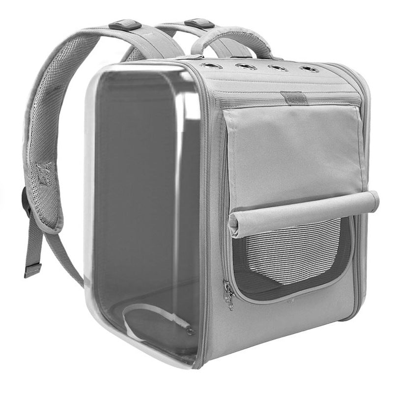 KFX-8145213 Breathable Portable Cat Travel Backpack with Embossed Design