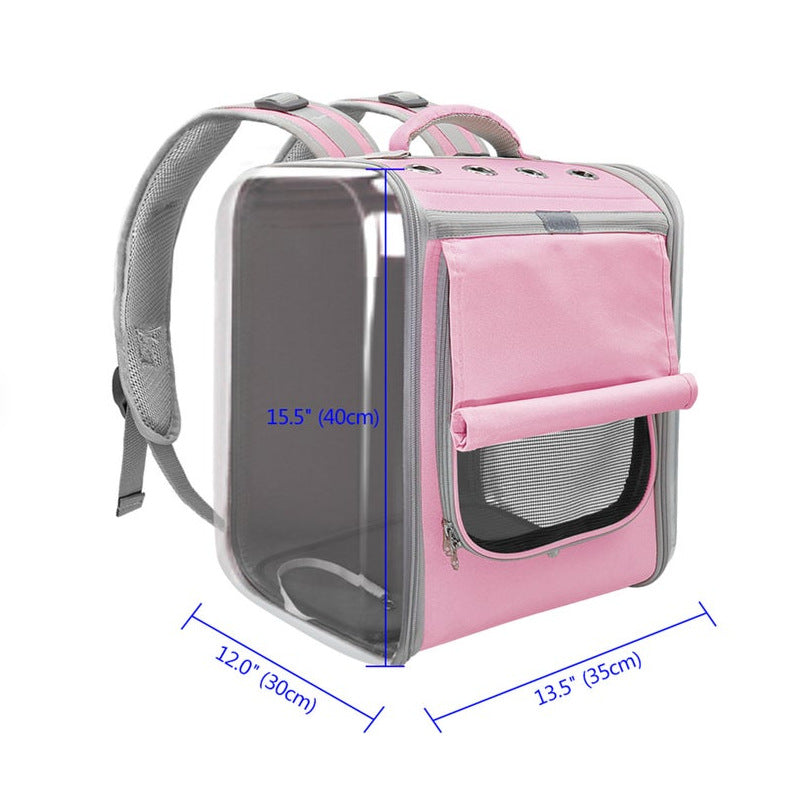 KFX-8145213 Breathable Portable Cat Travel Backpack with Embossed Design