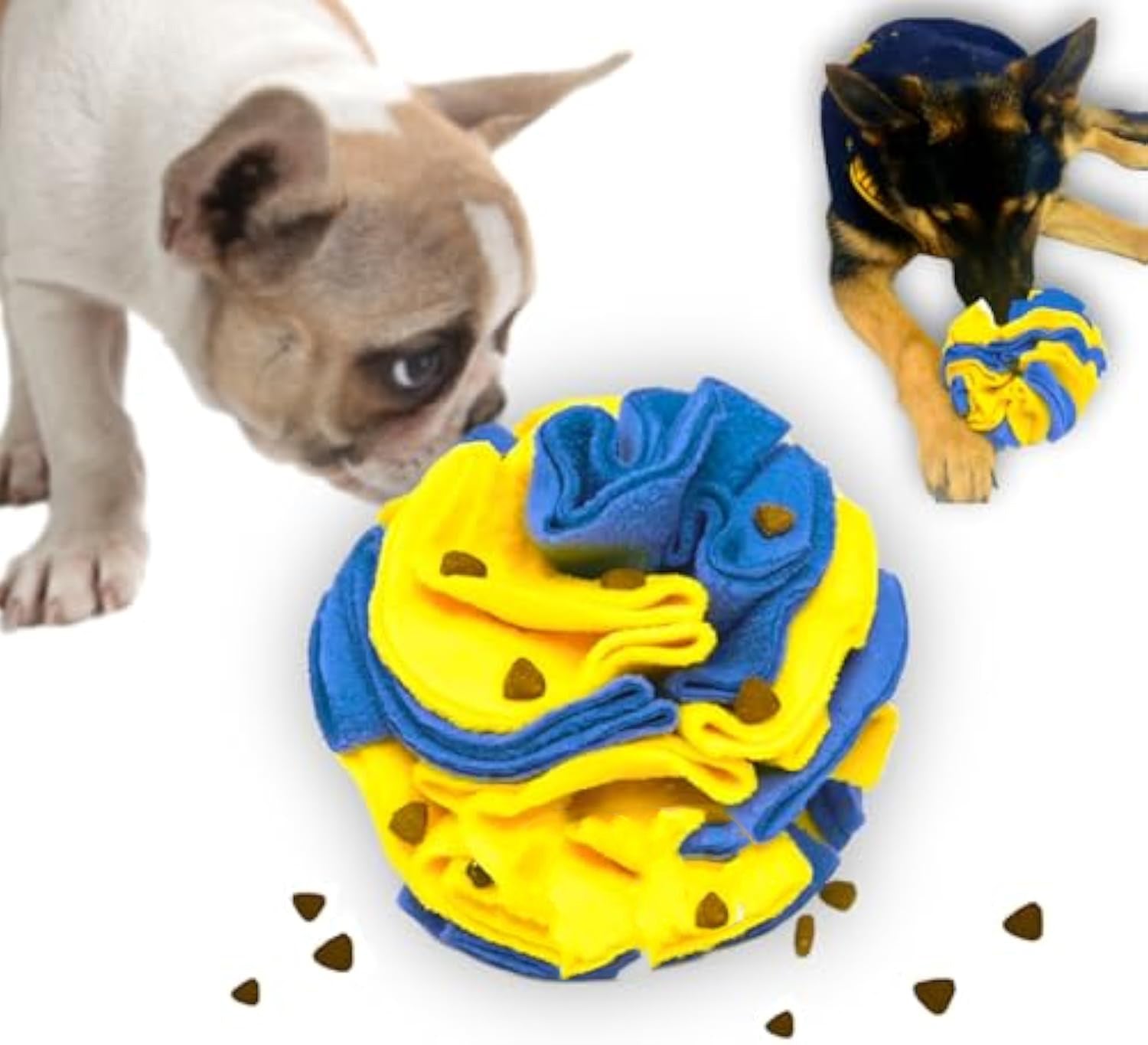 KFX-8147133 Interactive Foraging Dog Puzzle Ball – Enrichment Toy for Visual Stimulation in Dogs