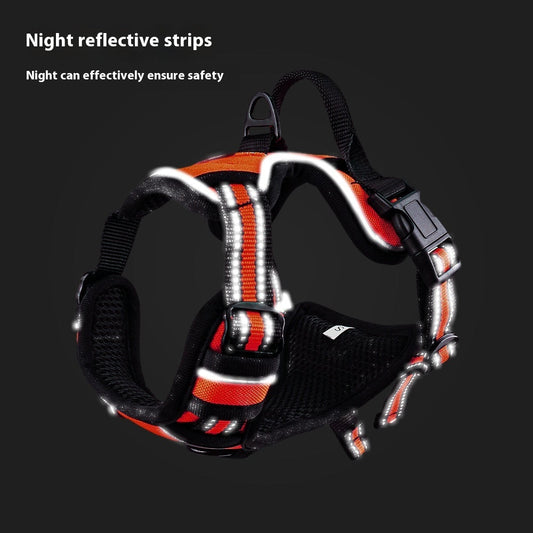 KFX-8148029 Adjustable Oxford Cloth Chest Strap for Outdoor Dogs - Multiple Colors Available