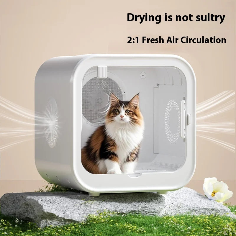 KFX-814803 Automatic Pet Hair Dryer with Soothing Window for Dogs and Cats, Eco-Friendly Plastic Design