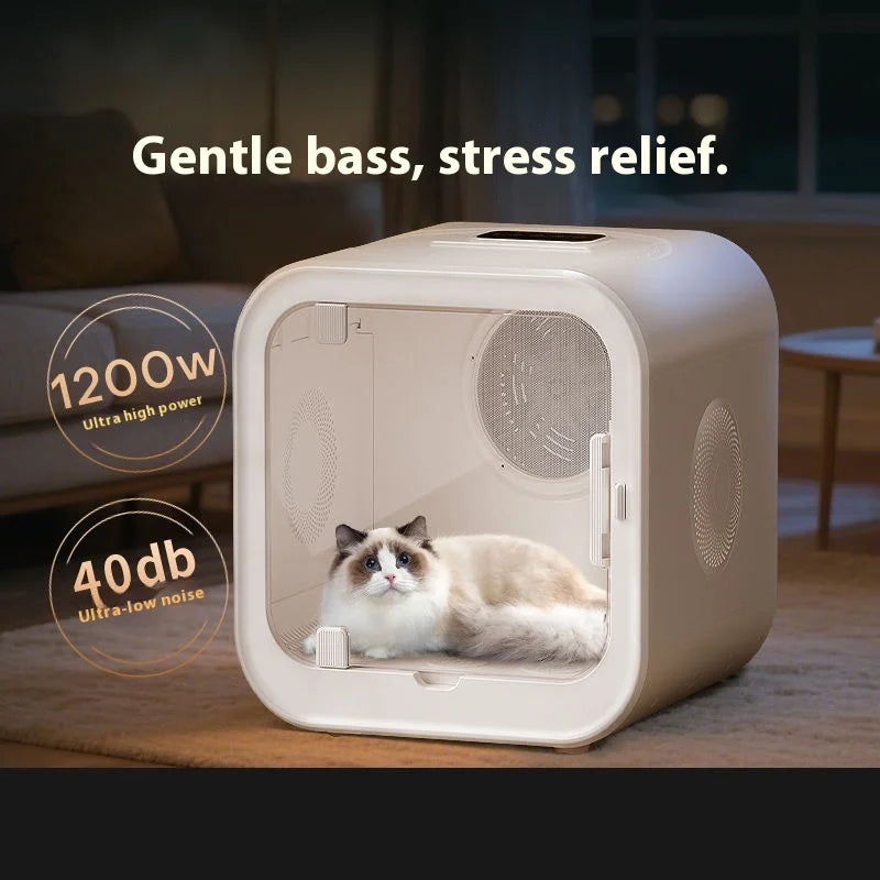 KFX-814803 Automatic Pet Hair Dryer with Soothing Window for Dogs and Cats, Eco-Friendly Plastic Design