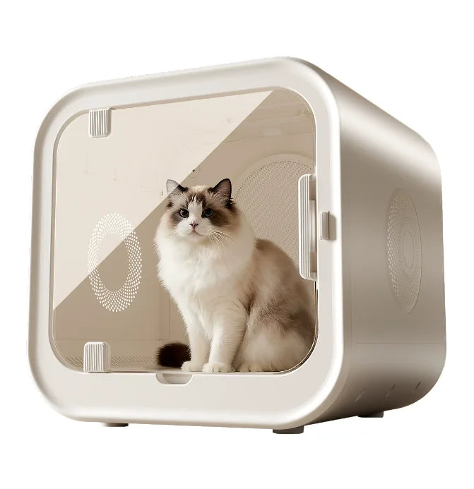 KFX-814803 Automatic Pet Hair Dryer with Soothing Window for Dogs and Cats, Eco-Friendly Plastic Design
