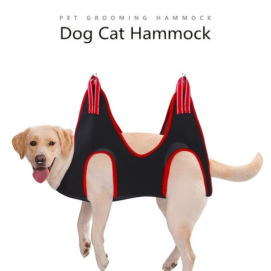 KFX-8148413 Pet Grooming Hammock for Cats and Dogs - Nail Trimming Restraint Bag for Bathing and Grooming