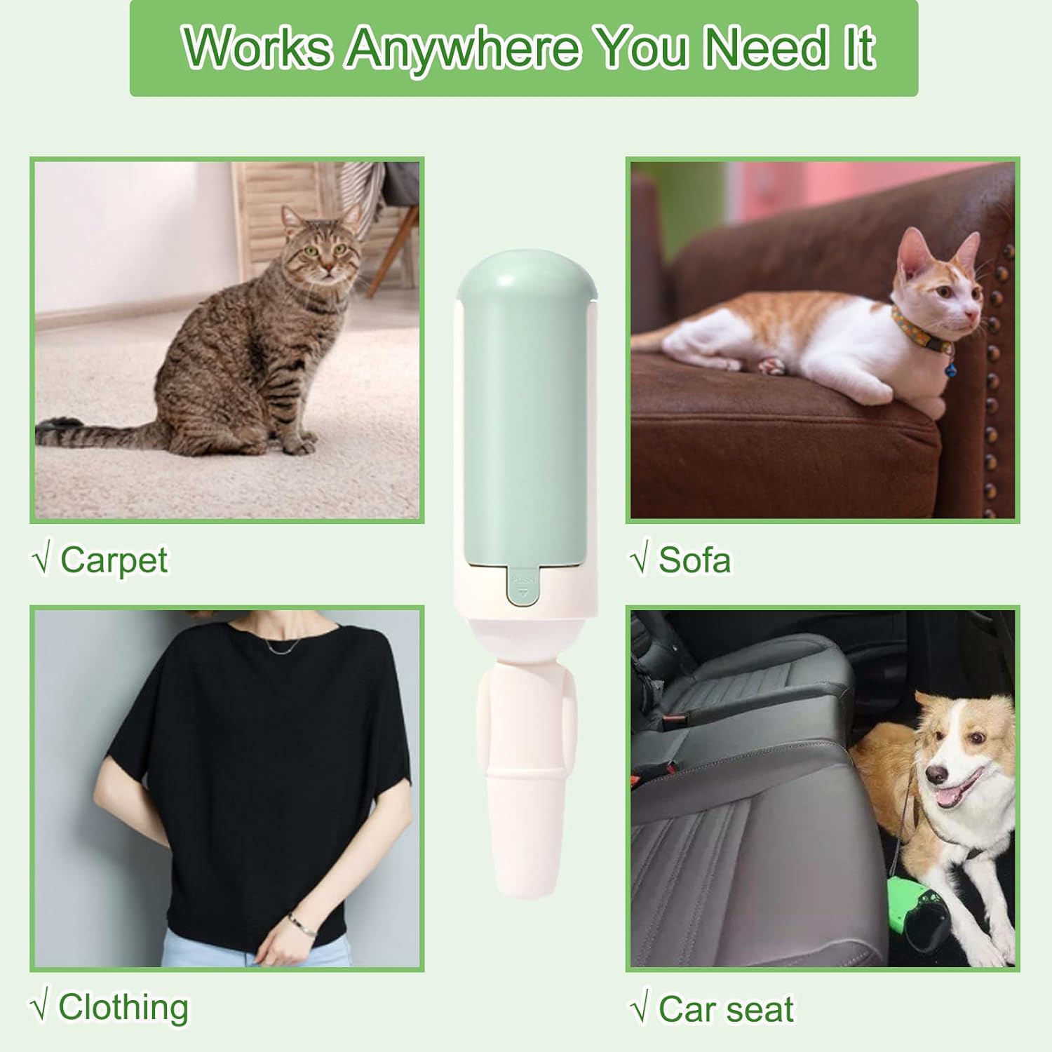 KFX-8150205 Pet Hair Remover for Couch, Bedding, and Furniture - Easy and Efficient Use