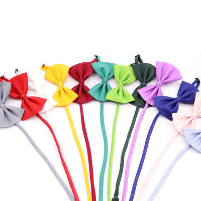 KFX-8156733 Solid Color Pet Bow Tie for Dogs and Cats - Stylish Cloth Accessory in Various Colors