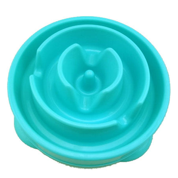 KFX-8158269 Slow Feeder Dog Bowl - Durable Plastic Pet Dish for Controlled Eating