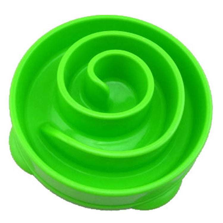 KFX-8158269 Slow Feeder Dog Bowl - Durable Plastic Pet Dish for Controlled Eating