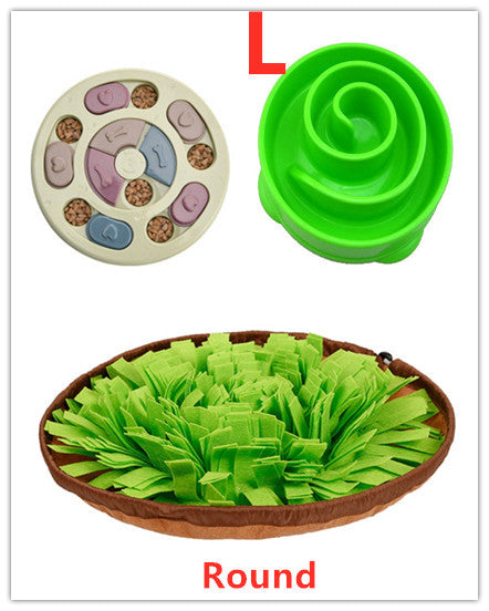 KFX-8158269 Slow Feeder Dog Bowl - Durable Plastic Pet Dish for Controlled Eating