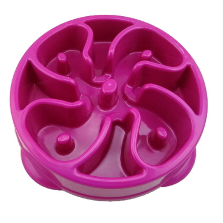 KFX-8158269 Slow Feeder Dog Bowl - Durable Plastic Pet Dish for Controlled Eating