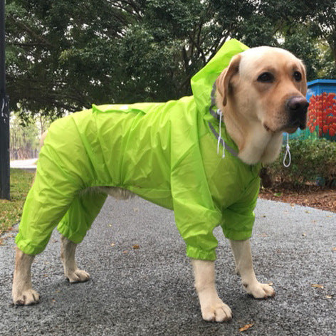 KFX-8158653 Waterproof Dog Raincoat for Border Shepherds - Casual Pet Clothing, Size Options Available