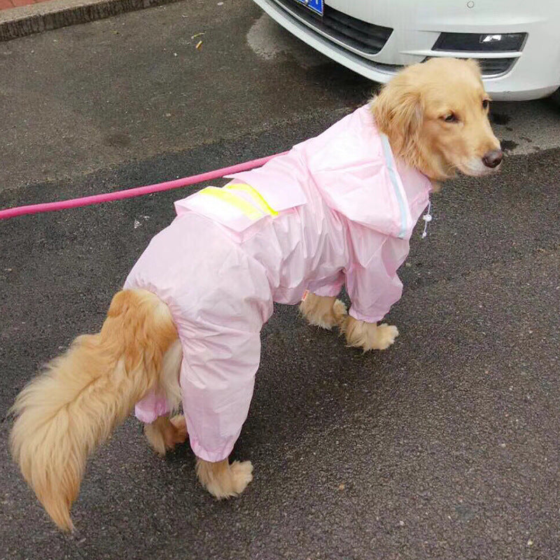 KFX-8158653 Waterproof Dog Raincoat for Border Shepherds - Casual Pet Clothing, Size Options Available