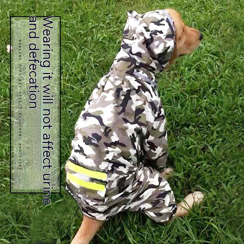 KFX-8158653 Waterproof Dog Raincoat for Border Shepherds - Casual Pet Clothing, Size Options Available