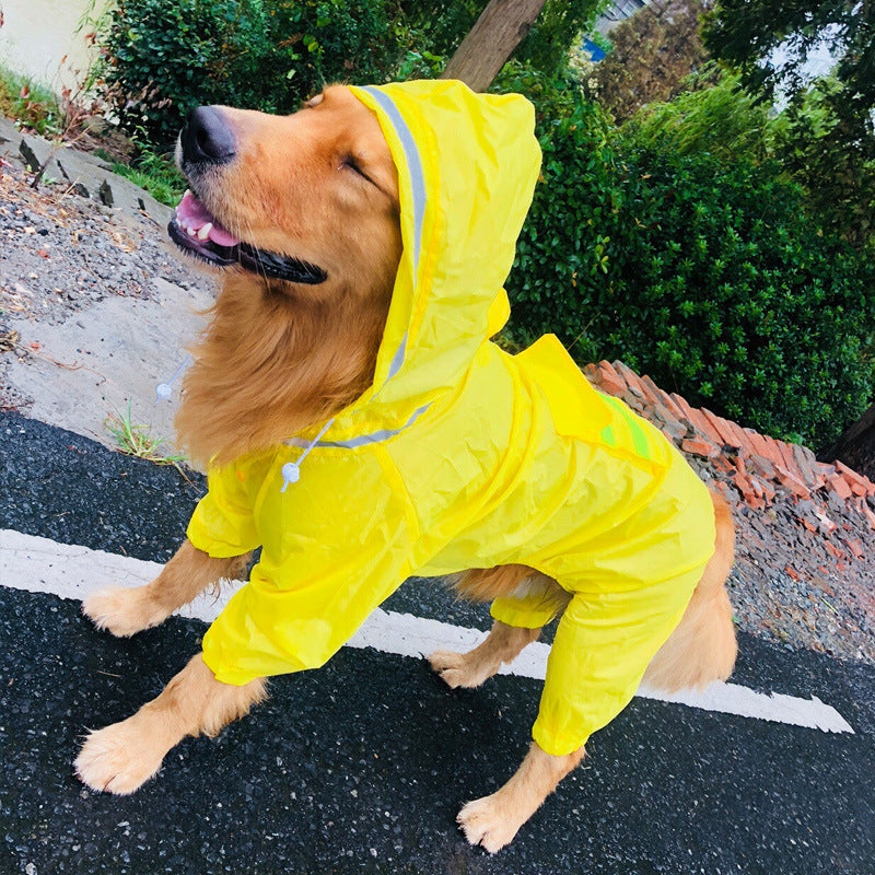 KFX-8158653 Waterproof Dog Raincoat for Border Shepherds - Casual Pet Clothing, Size Options Available