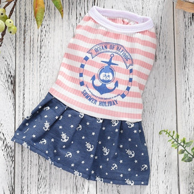 KFX-8161853 Princess Style Cotton Vest Dress for Pets - Available in Red and Green Sizes XS to XL
