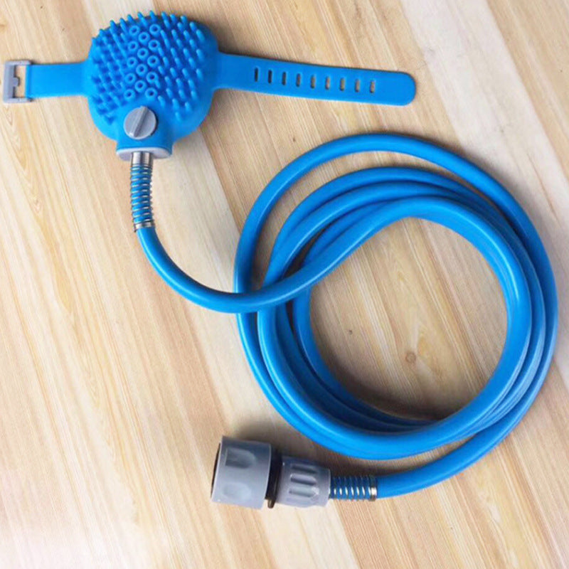 KFX-8162109 Pet Bathing Massage Brush Nozzle with 2.5m Hose and Adjustable Water Control