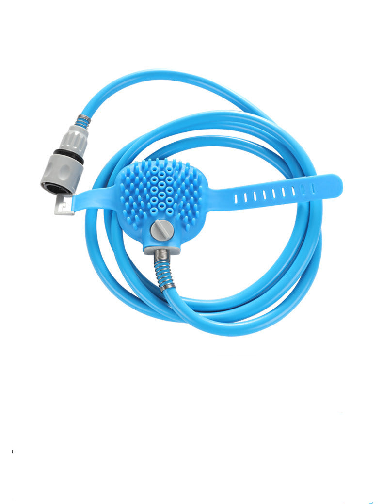 KFX-8162109 Pet Bathing Massage Brush Nozzle with 2.5m Hose and Adjustable Water Control